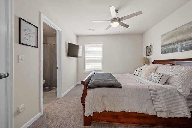 291 Lucca Dr, Summerville, SC 29486 - carpeted bedroom featuring connected bathroom and a ceiling fan