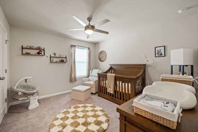 291 Lucca Dr, Summerville, SC 29486 - carpeted bedroom with a ceiling fan and a nursery area