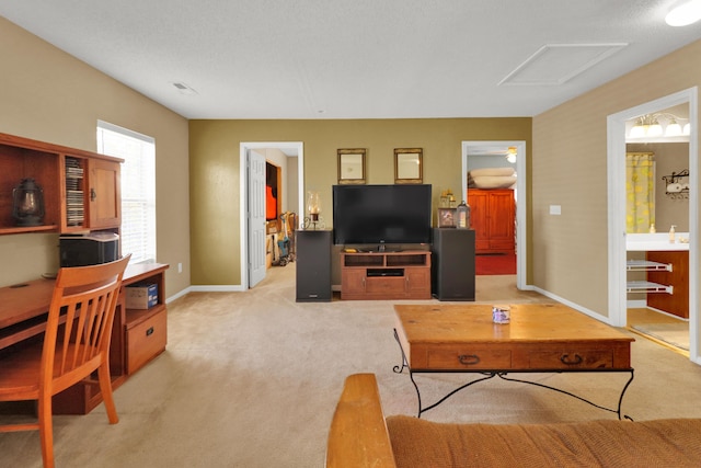 view of carpeted living room