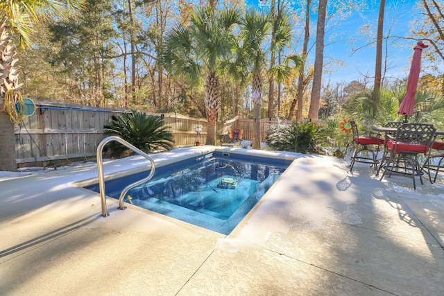 view of pool featuring a patio