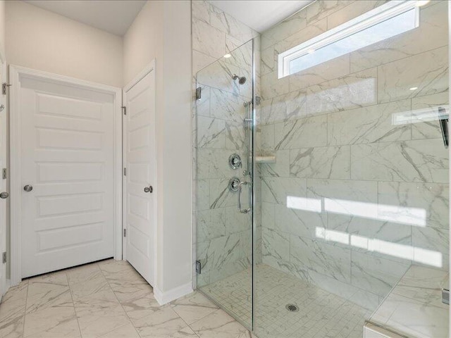 bathroom with an enclosed shower