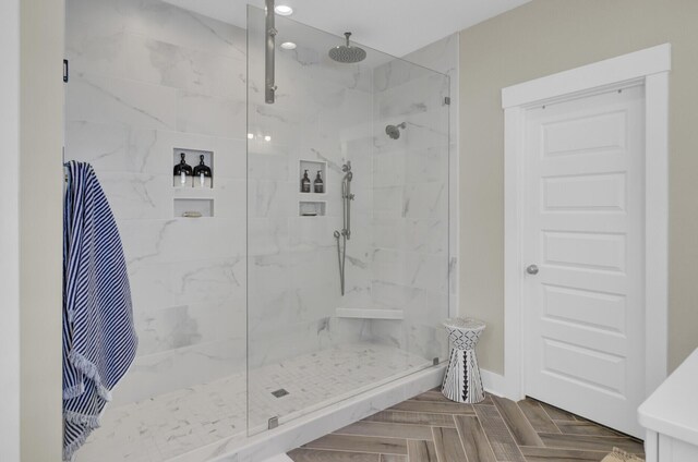 1821 Mead Ln, Johns Island, SC 29455 - bathroom with a marble finish shower