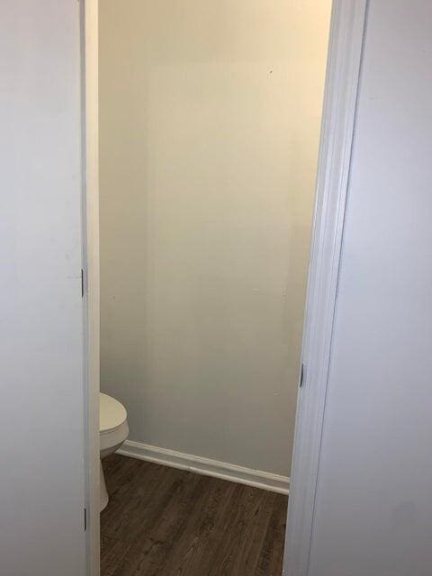 117 Roberta Dr Unit A/B, Summerville, SC 29485 - bathroom with toilet, wood finished floors, and baseboards