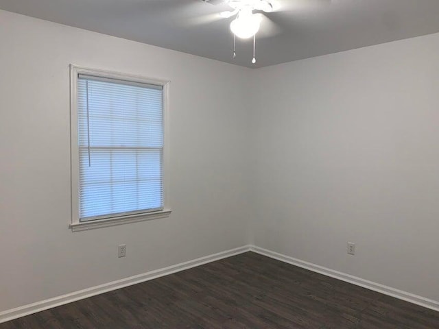 117 Roberta Dr Unit A/B, Summerville, SC 29485 - empty room with ceiling fan, dark wood-style floors, and baseboards