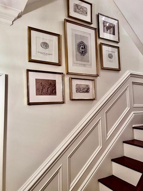 12 Orange St, Charleston, SC 29401 - stairway with a decorative wall