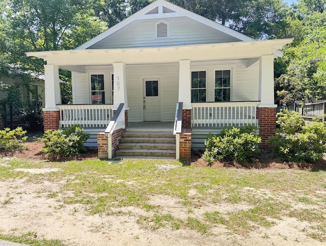 bungalow-style home featuring a porch