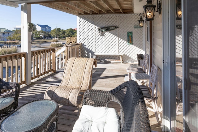 view of wooden terrace