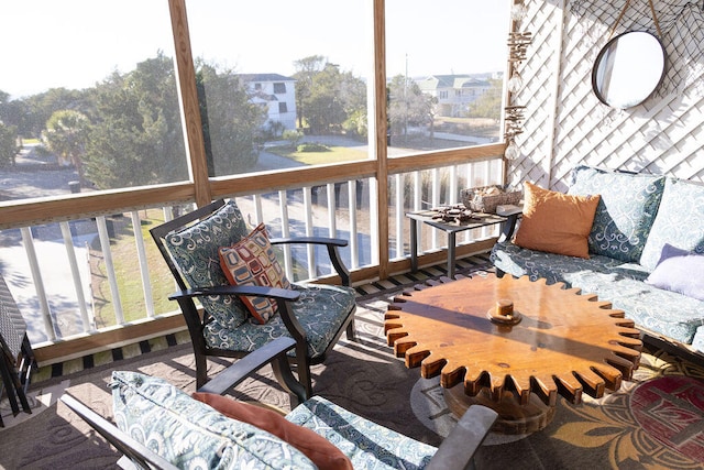 view of sunroom