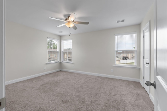 7780 Montview Rd, North Charleston, SC 29418 - carpeted spare room featuring a ceiling fan and baseboards