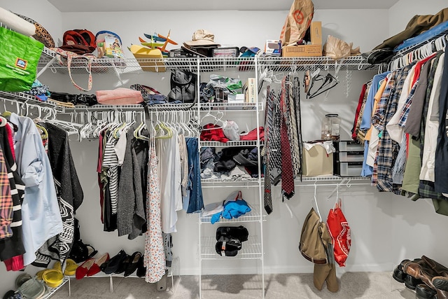 view of walk in closet
