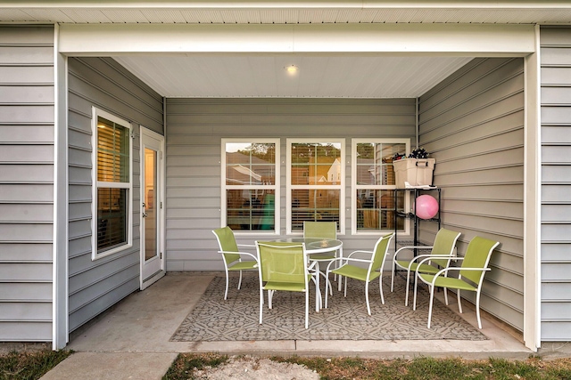 view of patio with outdoor dining space