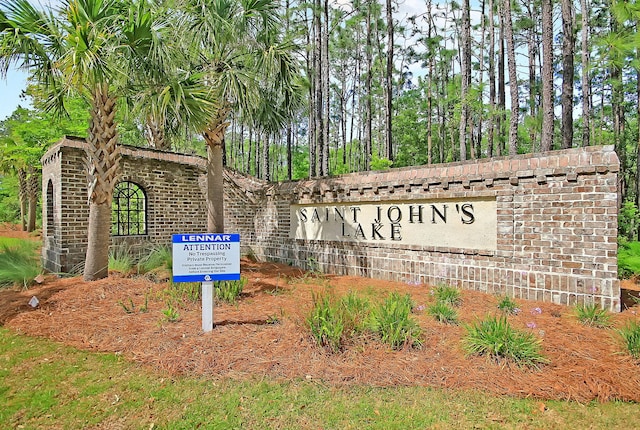 view of community sign