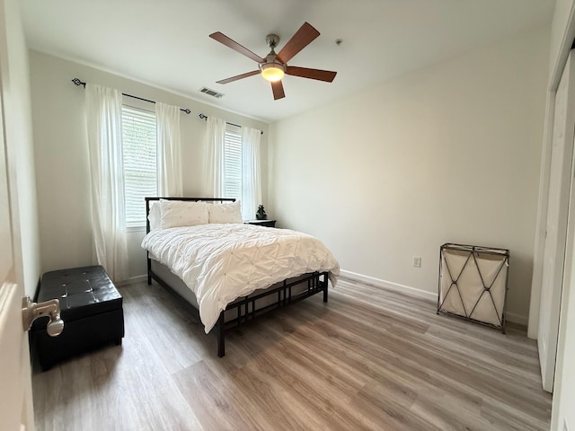 1225 Blakeway St Unit 906, Charleston, SC 29492 - bedroom with light wood-style floors, baseboards, and a ceiling fan