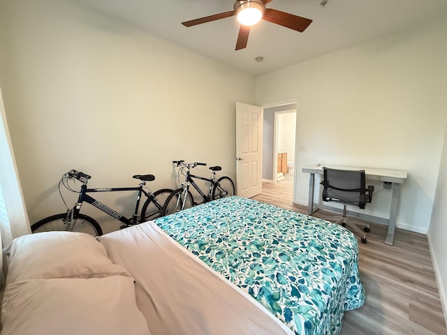 1225 Blakeway St Unit 906, Charleston, SC 29492 - bedroom featuring baseboards, wood finished floors, and a ceiling fan
