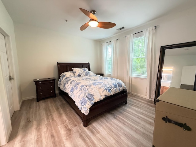 1225 Blakeway St Unit 906, Charleston, SC 29492 - bedroom featuring light wood-type flooring, baseboards, and a ceiling fan