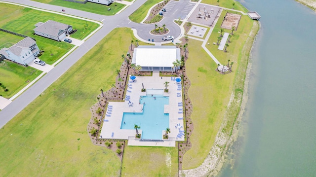 1132 Wading Point Blvd, Huger, SC 29450 - drone / aerial view of a nearby body of water and a pool area