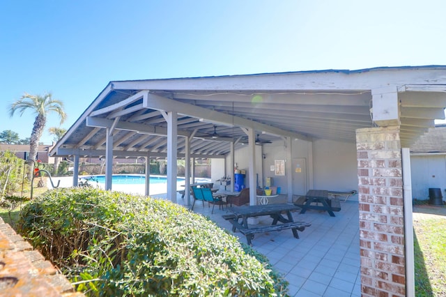 view of patio featuring an outdoor pool