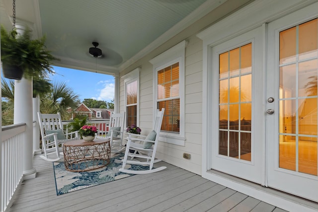 2792 River Vista Way, Mount Pleasant, SC 29466 - wooden deck with french doors and a porch