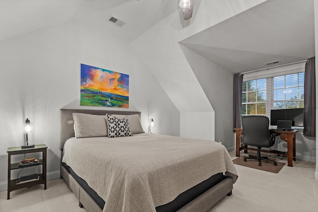 2792 River Vista Way, Mount Pleasant, SC 29466 - bedroom featuring vaulted ceiling, light carpet, baseboards, and an office area