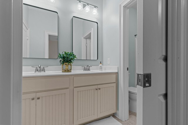 2792 River Vista Way, Mount Pleasant, SC 29466 - full bathroom featuring toilet, double vanity, and tile patterned flooring
