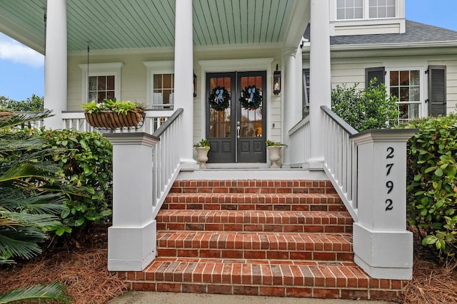 2792 River Vista Way, Mount Pleasant, SC 29466 - doorway to property with covered porch and a shingled roof