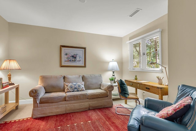 view of carpeted living room