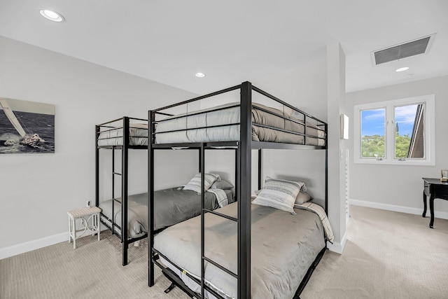 1948 Marsh Oak Ln, Seabrook Island, SC 29455 - bedroom with light carpet, baseboards, and recessed lighting