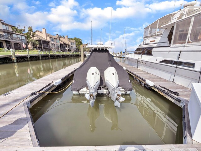 1948 Marsh Oak Ln, Seabrook Island, SC 29455 - dock area with a water view and a residential view