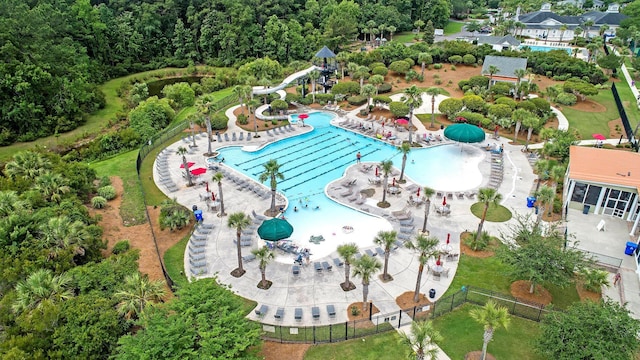 1720 Bowline Dr, Mount Pleasant, SC 29466 - aerial view of property and surrounding area with a pool area