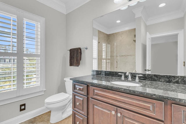 1720 Bowline Dr, Mount Pleasant, SC 29466 - full bath with a shower stall, toilet, vanity, baseboards, and tile patterned floors
