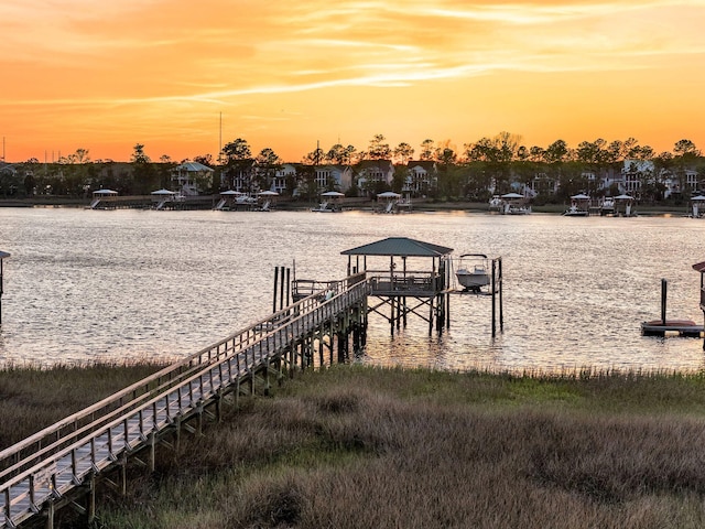 1720 Bowline Dr, Mount Pleasant, SC 29466 - dock featuring a water view