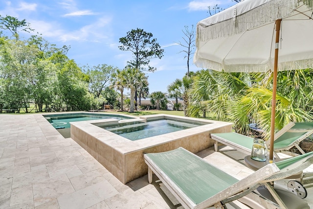 1720 Bowline Dr, Mount Pleasant, SC 29466 - swimming pool with an in-ground hot tub and a patio area