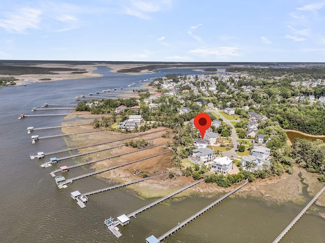 1720 Bowline Dr, Mount Pleasant, SC 29466 - aerial overview of property's location with a large body of water
