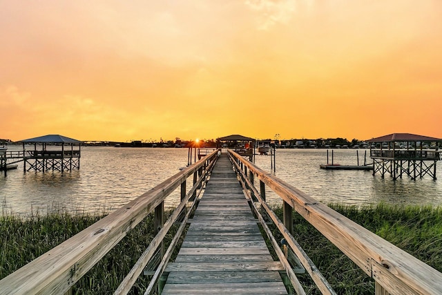 1720 Bowline Dr, Mount Pleasant, SC 29466 - dock with a gazebo and a water view