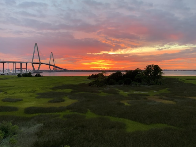 136 Cooper River Dr, Mount Pleasant, SC 29464 - yard at dusk with a water view