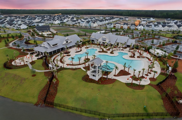410 Eliston St, Summerville, SC 29486 - aerial perspective of suburban area with a pool