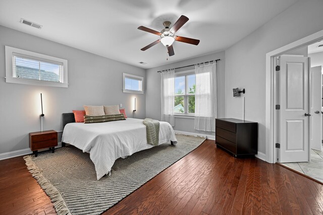 410 Eliston St, Summerville, SC 29486 - bedroom with hardwood / wood-style floors, baseboards, and a ceiling fan