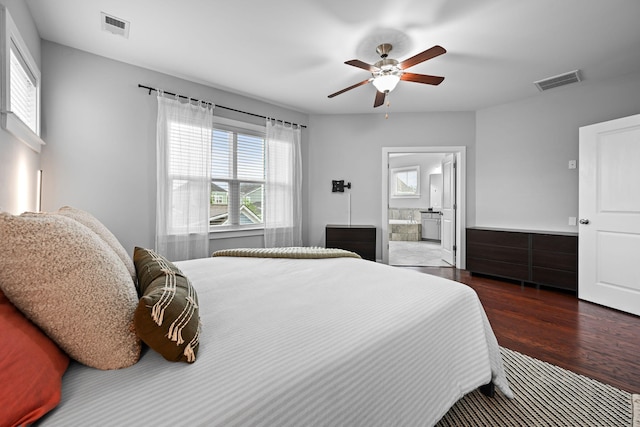 410 Eliston St, Summerville, SC 29486 - bedroom featuring wood finished floors, ensuite bathroom, and ceiling fan
