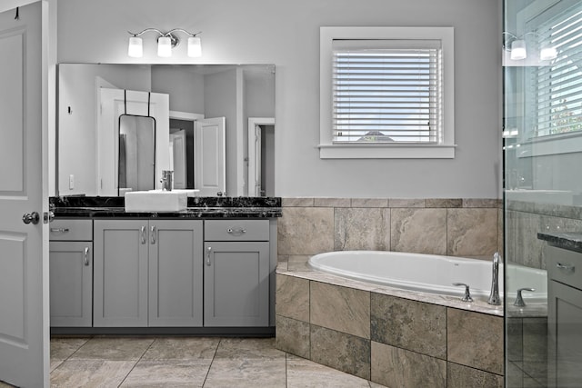 410 Eliston St, Summerville, SC 29486 - bathroom with a bath, vanity, and tiled shower