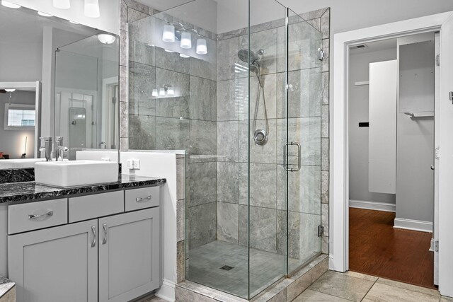 410 Eliston St, Summerville, SC 29486 - full bathroom featuring a shower stall, baseboards, and vanity