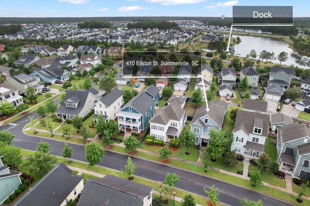 410 Eliston St, Summerville, SC 29486 - aerial view of residential area with a nearby body of water