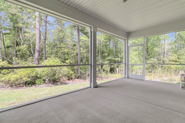 395 Wappoo Trace Ln, Summerville, SC 29486 - unfurnished sunroom featuring view of scattered trees
