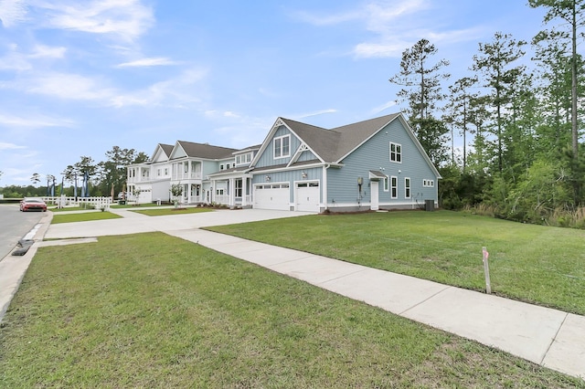 395 Wappoo Trace Ln, Summerville, SC 29486 - view of front of home featuring an attached garage, board and batten siding, concrete driveway, and a front lawn