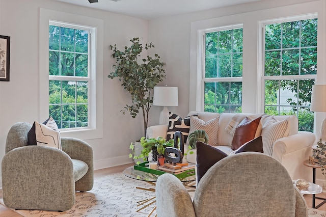 2608 Seymour Ave, North Charleston, SC 29405 - living room featuring healthy amount of natural light and wood finished floors