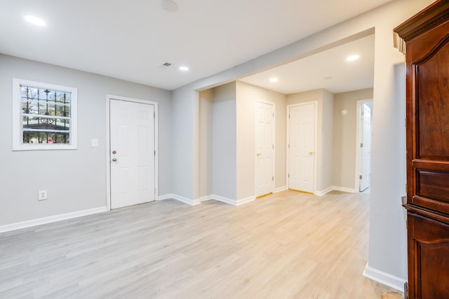 entrance foyer featuring light hardwood / wood-style flooring