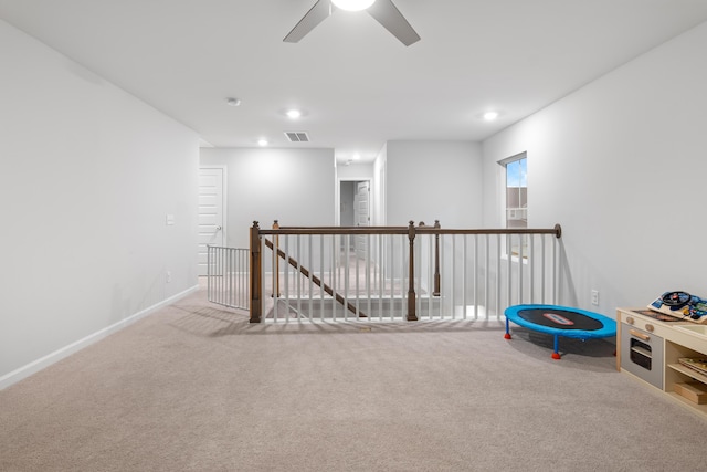 interior space featuring carpet flooring