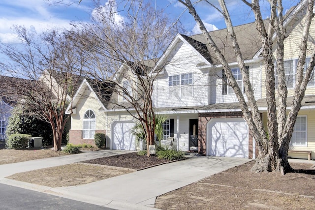 front facade with a garage