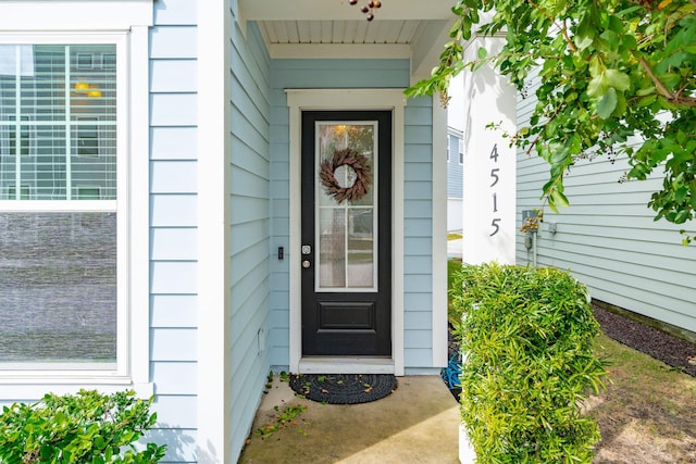 view of doorway to property