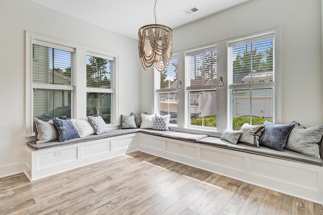 1485 Bourne Xing, Mount Pleasant, SC 29466 - living area featuring a chandelier and light wood-type flooring