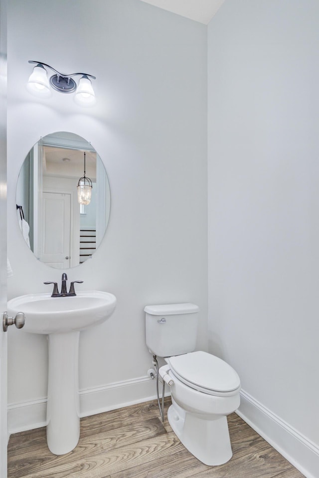 1485 Bourne Xing, Mount Pleasant, SC 29466 - half bathroom with baseboards and wood finished floors